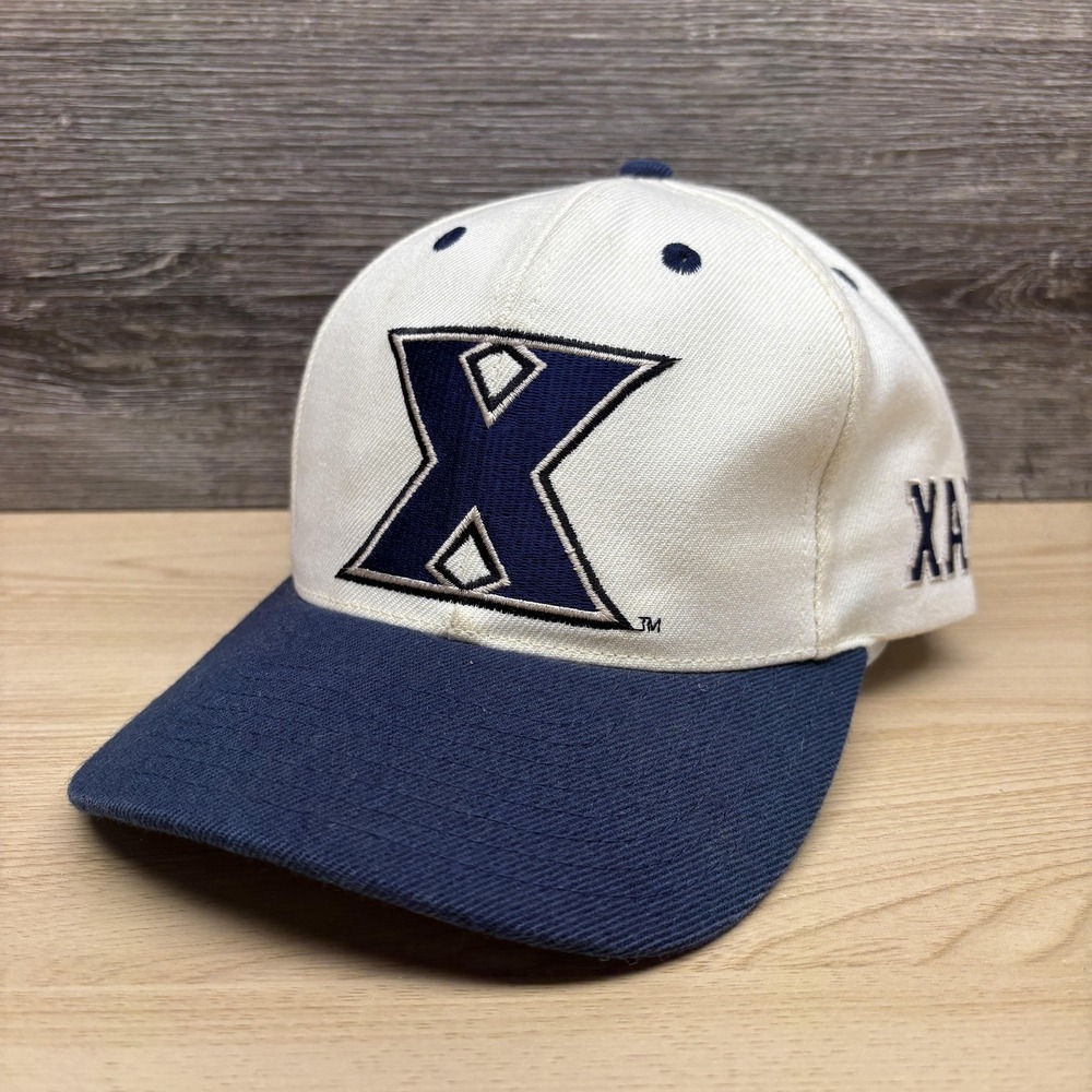 Xavier Musketeers Hat Cap Snap Back One Size Mens Navy NCAA Basketball Reebok - Picture 1 of 12